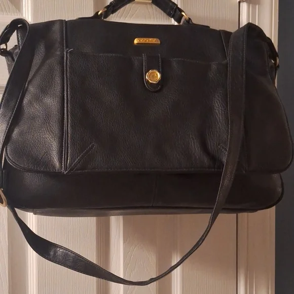 Black Leather Shoulder Bag By Capezio - Picture 14 of 16